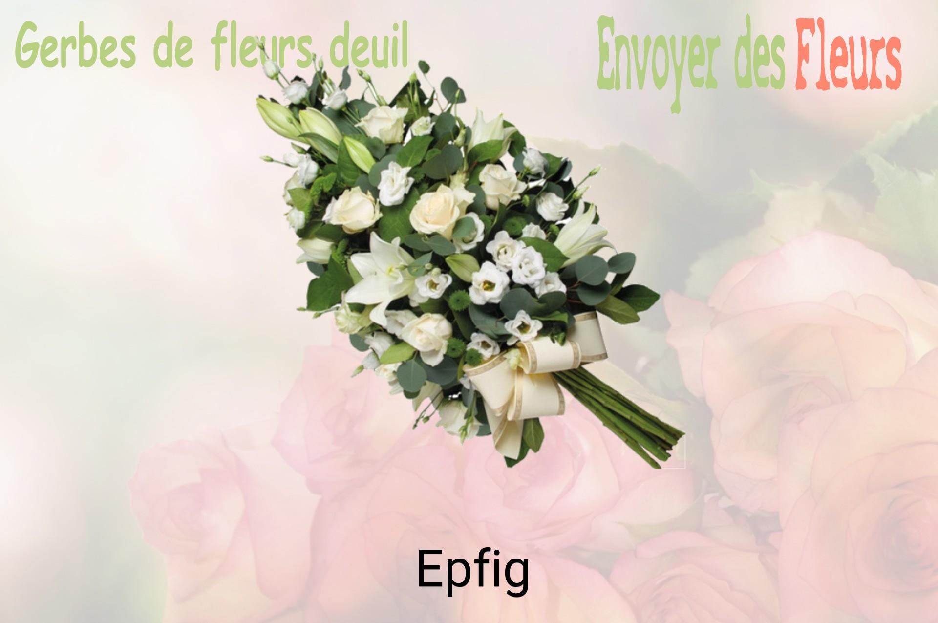 Gerbe de fleurs de deuil livrée à Epfig
